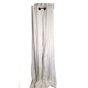 Pair Of Miuco Curtain Panels With Embroidered Trellis Pattern